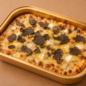 Signature Four Cheese Pizza with Freshly Shaved Black Truffle｜招牌原粒即刨黑松露四式芝士薄餅