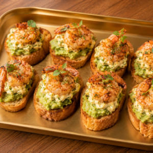 Cajun Spiced Prawns with Avocado Aioli Bites｜香料風味鮮蝦配牛油果蒜香蛋黃醬小點