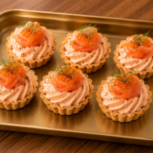 Smoked Salmon Mousse Tart with Fish Roe｜煙三文魚慕絲魚子撻