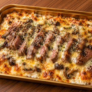 Baked Iberico Pork Collar Rice with Melted Cheese | 芝士焗美國極黑豬肉眼飯