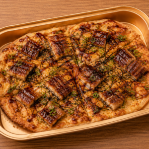 Japanese Unagi Pizza with Teriyaki Glaze｜蒲燒鰻魚薄餅