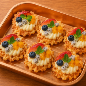 Fresh Fruit Biscuit Waffle Delight｜鮮果鬆餅窩夫拼盤