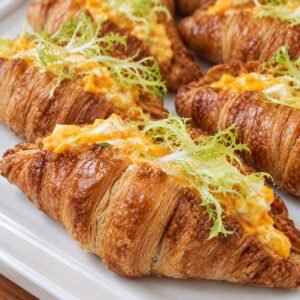 Mini Croissant with Egg Salad & Black Caviar 黑魚子法式蛋沙律迷你牛角酥